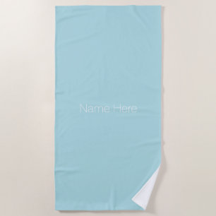 Anpassen des Namens Monogramm-Pulver blau Strandtuch