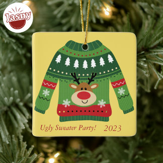 Anpassen des Party für das gedankliche Ugly Sweate Keramikornament