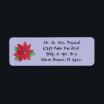 Anpassen des Poinsettia Long Address Label - Laven<br><div class="desc">Senden Sie Ihre Urlaubspost mit diesen individuellen Blumenbezeichnungen.</div>