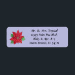 Anpassen des Poinsettia Long Address Label - Laven<br><div class="desc">Senden Sie Ihre Urlaubspost mit diesen individuellen Blumenbezeichnungen.</div>