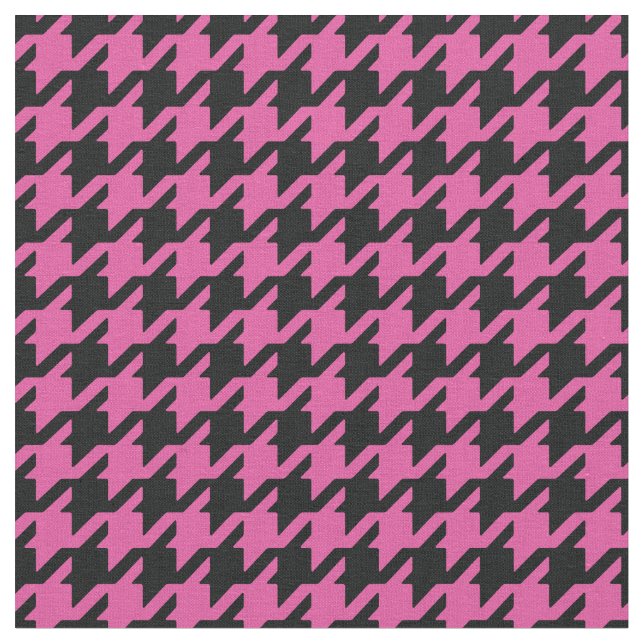 Anpassen des rosa schwarzen Hahnentrittmusters Stoff (Nahaufnahme)