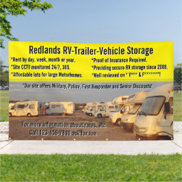 Anpassen des RV-Anhängerspeicherlots Banner