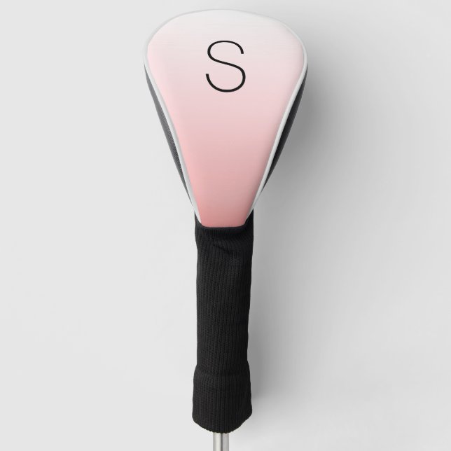 Anpassen des Schwarzen Monogramms auf Peach-Grade Golf Headcover (Vorderseite)