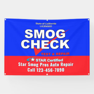 Anpassen des Star Certified Smog Test Automotive S Banner