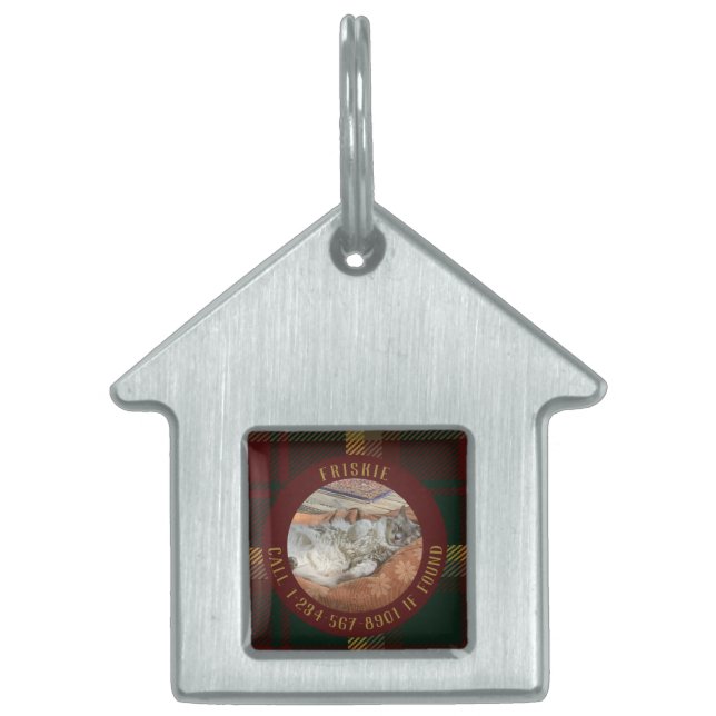 Anpassen des verlorenen Ahornblattes Tartan Burgun Tiermarke (Vorderseite)