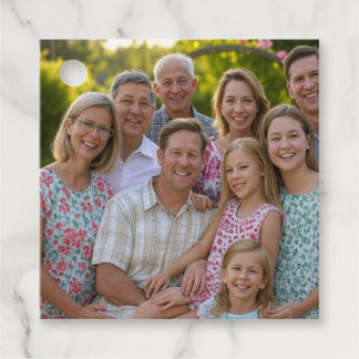 Anpassen des Wiedersehen-Fotos der Familie hinzufü Geschenkanhänger