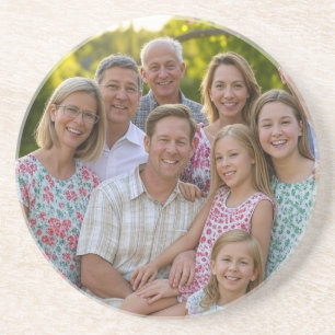 Anpassen des Wiedersehen-Fotos der Familie hinzufü Getränkeuntersetzer