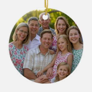 Anpassen des Wiedersehen-Fotos der Familie hinzufü Keramik Ornament