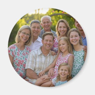 Anpassen des Wiedersehen-Fotos der Familie hinzufü Magnet