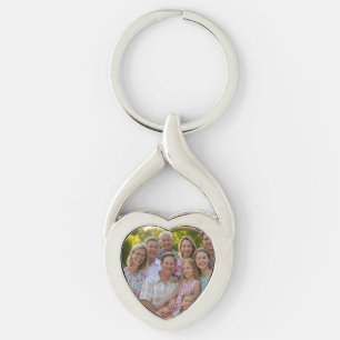 Anpassen des Wiedersehen-Fotos der Familie hinzufü Schlüsselanhänger