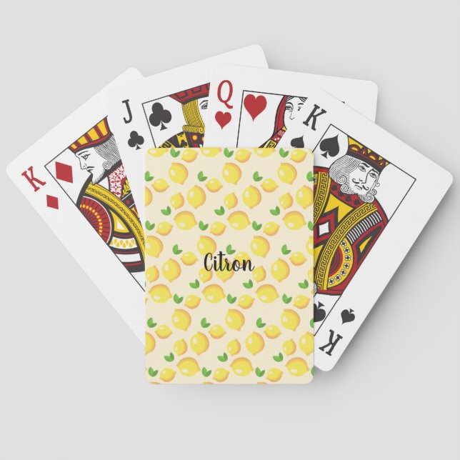 Anpassen des Zitronenmusters Spielkarten (Rückseite)