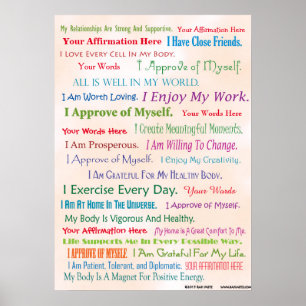 Anpassen dieser Affirmation Poster