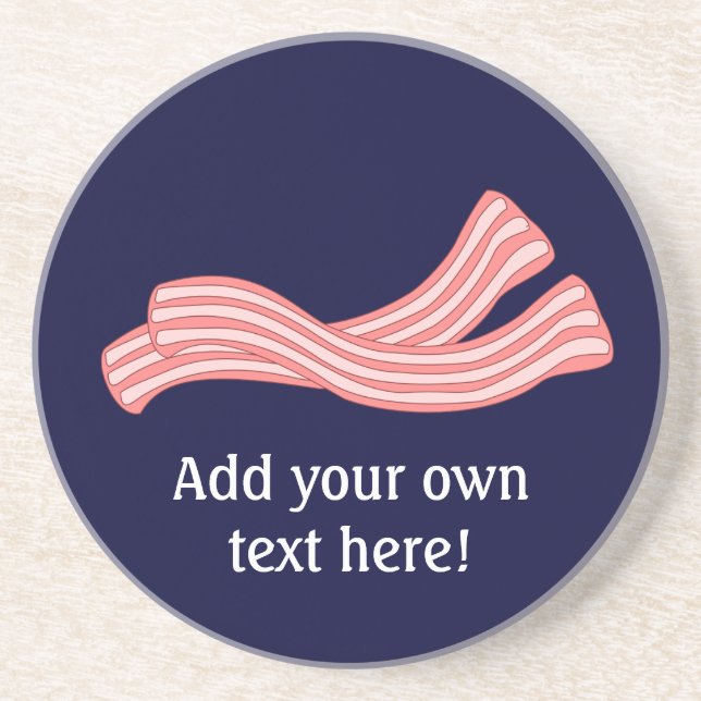 Anpassen dieser Bacon Rashers-Grafik Untersetzer (Vorne)