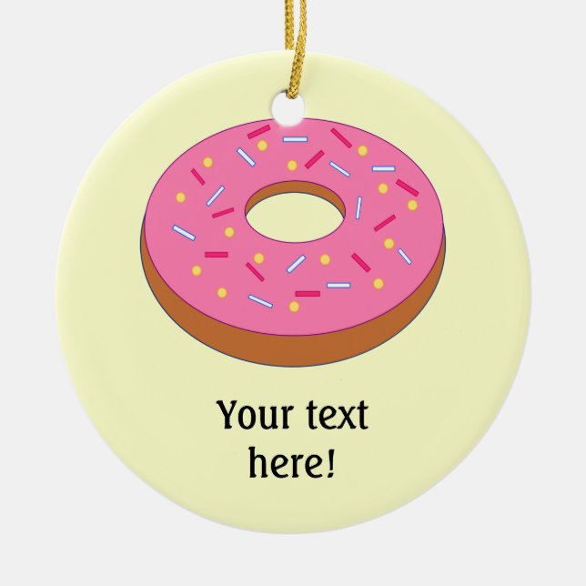 Anpassen dieses Ring Doughnut Graphic Keramik Ornament (Vorne)