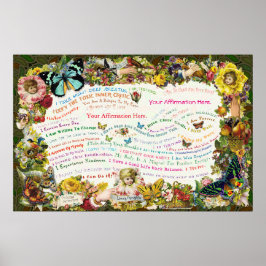 Anpassen eines antiken Affirmationplakats Poster