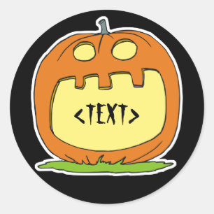 Anpassen eines Jacks-O-Lantern<TEXT> Runder Aufkleber
