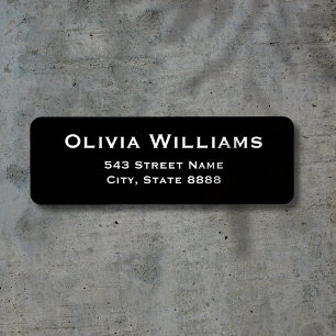 Anpassen einfacher weißer Text in elegantem Schwar