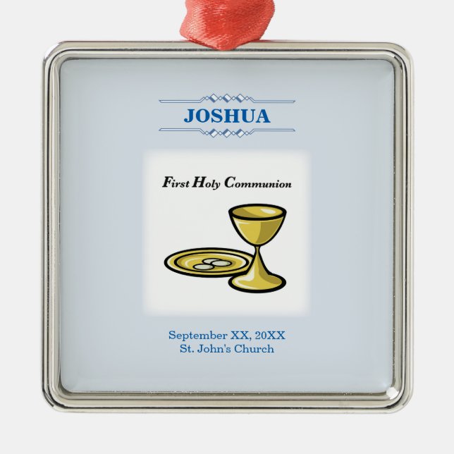Anpassen, Erster Kommunion Körper und Blut Ornament Aus Metall (Vorne)