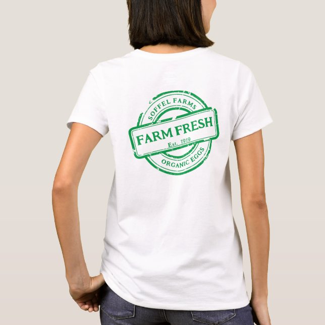 Anpassen generischer Farm Veggies Eier Promo Back  T-Shirt (Rückseite)