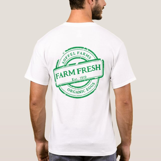 Anpassen generischer Farm Veggies Eier Promo Back  T-Shirt (Rückseite)