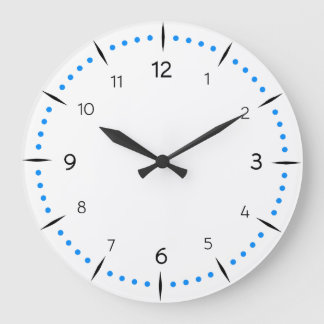 ANPASSEN - Gepunktetes Zifferblatt Große Wanduhr