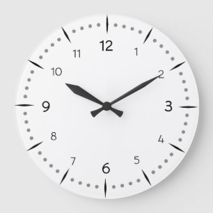 ANPASSEN - Gepunktetes Zifferblatt  Große Wanduhr