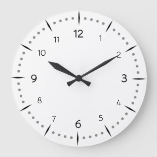ANPASSEN - Gepunktetes Zifferblatt Große Wanduhr