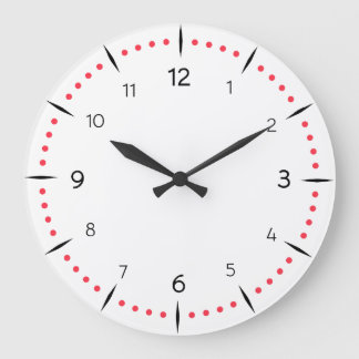 ANPASSEN - Gepunktetes Zifferblatt Große Wanduhr