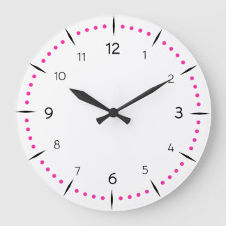 ANPASSEN - Gepunktetes Zifferblatt Große Wanduhr
