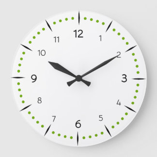 ANPASSEN - Gepunktetes Zifferblatt Große Wanduhr
