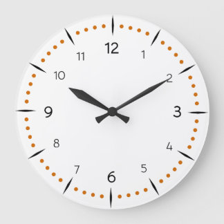 ANPASSEN - Gepunktetes Zifferblatt Große Wanduhr