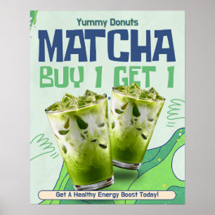 Anpassen Grün Weiß Matcha Kauf 1 Erhalten 1 Kosten Poster