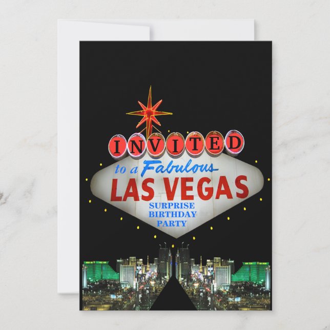 Anpassen Ihrer eigenen Las Vegas Sign Einladungen (Vorderseite)