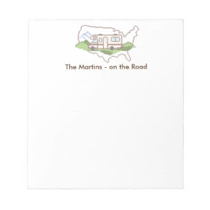 Anpassen Ihrer Road Trip USA Notepad Notizblock