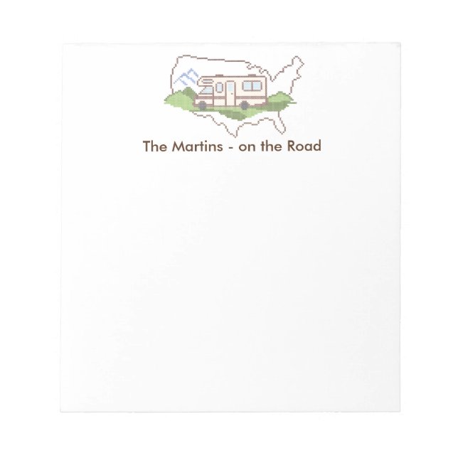 Anpassen Ihrer Road Trip USA Notepad Notizblock (Vorderseite)