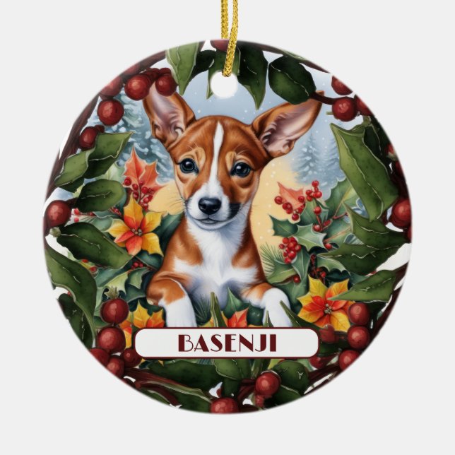 Anpassen Ihres Basenji Weihnachtsschmuck (Vorne)