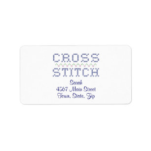 Anpassen Ihres Cross-Stich-Etiketts Adressaufkleber