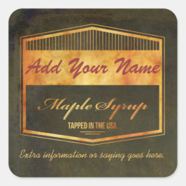 Anpassen Ihres eigenen Textsymbols Quadratischer Aufkleber