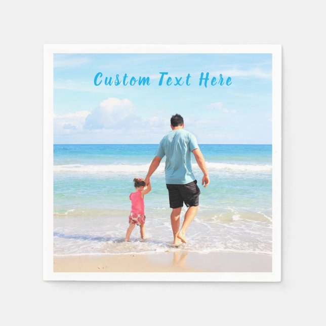 Anpassen Ihres Fotos Napkins mit Textnamen Serviette (Vorderseite)