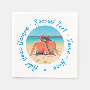 Anpassen Ihres Fotos Napkins mit Textnamen Serviette