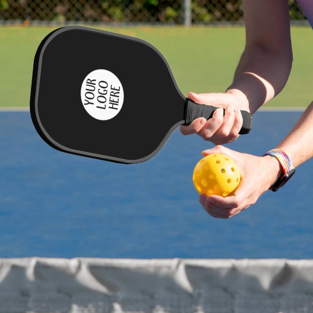 Anpassen Ihres Schwarz-weißen Firmenlogos Pickleball Schläger (InSitu)