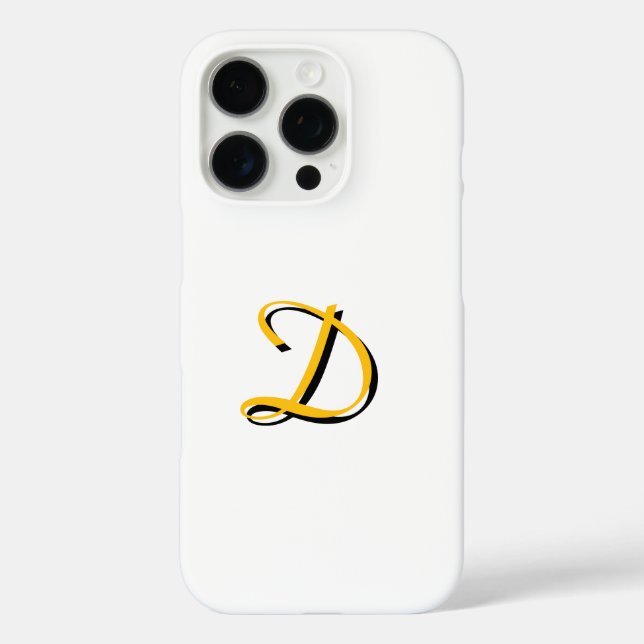 Anpassen mit dem Monogramm weiß Case-Mate iPhone Hülle (Rückseite)