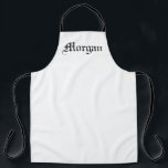 Anpassen mit NAME monogramm schwarz Schürze<br><div class="desc">Personalisieren Sie die Schürze mit der schwarz-weißen Schürze NAME, Monogramm oder Text. Geeignet für Köche, Koch, Keramik, Keramiken, Handwerk, Arbeit, Küche, Backen, Grillen, Grill, sowie Geschäfte und Geschäfte etc.</div>