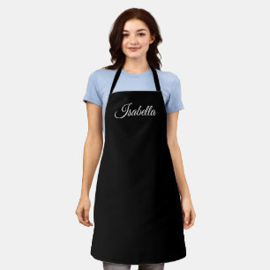 Anpassen mit NAME monogramm schwarz Schürze