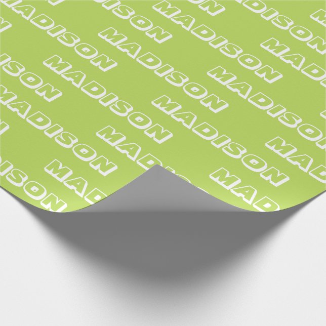 Anpassen mit Name, Text Geburtstag Geschenk Limett Geschenkpapier (Ecke)