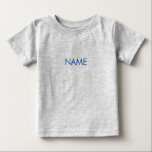 Anpassen mit Namen, minimalistischen blauen Buchst Baby T-shirt<br><div class="desc">Mit Namen,  minimalistisch blauen Buchstaben anpassen Baby T - Shirt</div>