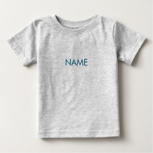 Anpassen mit Namen, minimalistischen blauen Buchst Baby T-shirt