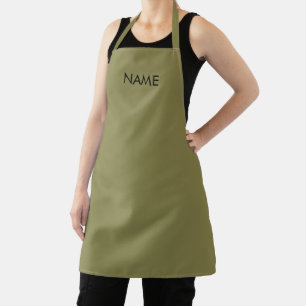 Anpassen mit Namen, Text minimalistisch khaki schw Schürze