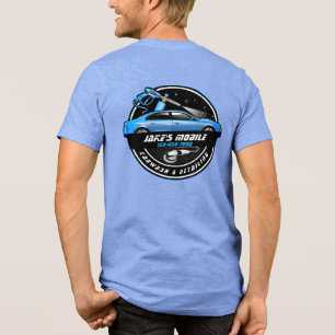 Anpassen Mobile Auto-Wasch-Detaillierung Blaues Ge Tri-Blend Shirt