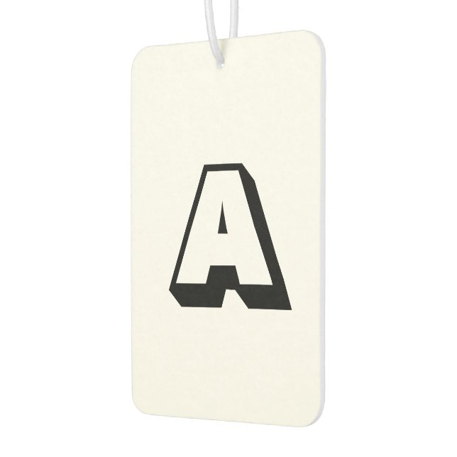 Anpassen, personalisieren des Alphabets als Anfang Autolufterfrischer (Links)